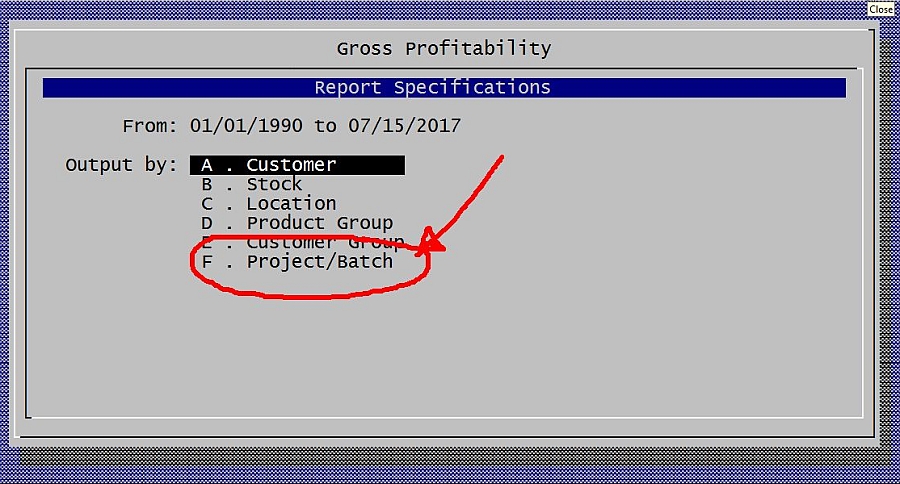 Gross profitability report variants 1